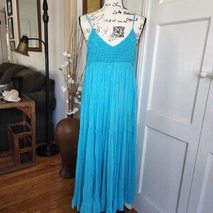 Cute Options Blue Spaghetti Strap Maxi Dress NWT SZ M